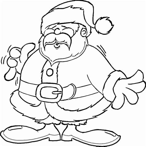 cartoon santa coloring page coloring book