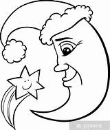 Mond Sterne Kleurplaat Maan Kerst Ster Colorare Lune Stelle Malvorlage Etoile Fotobehang Parati étoile Pixers Getdrawings Noël Carte Kostenlos Malvorlagen sketch template