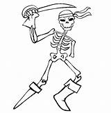 Esqueleto Pirata Skeletons Tudodesenhos sketch template