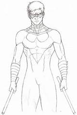 Nightwing Kolorowanki Superhero Grayson Bestcoloringpagesforkids Comicvine sketch template