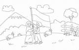 Mewarnai Agustus Sketsa Lomba Pemandangan Kemerdekaan Kegiatan Menggunakan Pensil Camouflage Viral Sekolah Kunjungi Papan Pilih sketch template