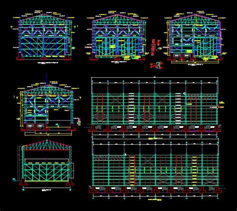 Steel Structure Warehouse DWG Block for AutoCAD â€¢ Designs CAD
