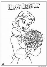 Birthday Coloring Princess Happy Pages Disney Barbie Color Printable Belle Sheets Print Getcolorings Valentine Girls Kids Make Magiccolorbook Choose Board sketch template