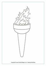 Torch Preschool Olympics Village sketch template