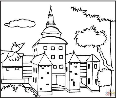 mansion coloring sheet coloring pages