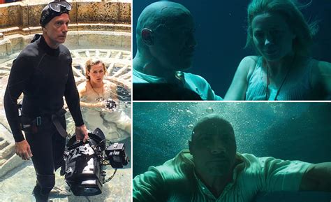 emily blunt and dwayne johnson did a lot of the underwater work in