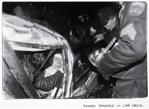 woman trapped in car wreck international center of photography