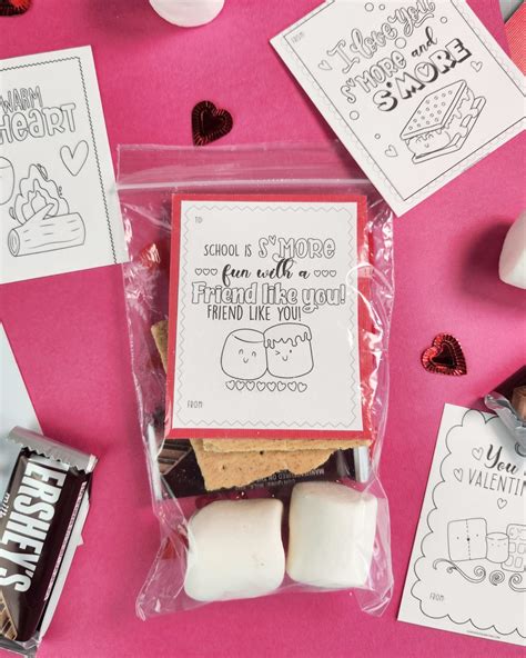 smore valentine printable  versions leap  faith crafting