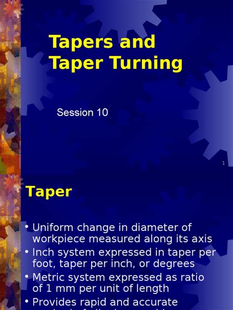 tapers  taper turning industrial equipment industrial processes