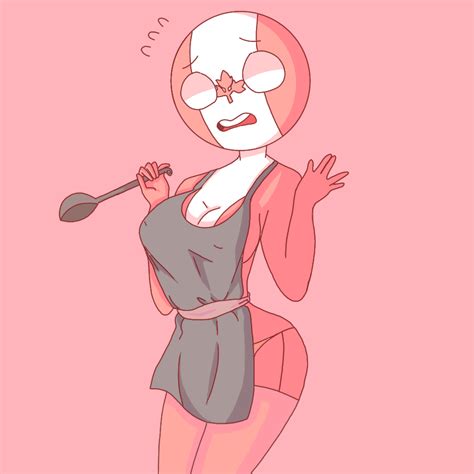 Rule 34 Apron Big Breasts Canada Countryhumans Cooking