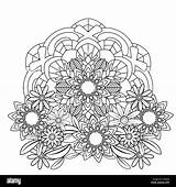 Mandala Mandalas Drawn Alamy sketch template