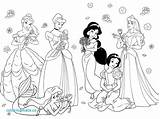 Disney Pages Coloring Princes Getcolorings Princess sketch template