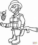 Soldado Granada Grenade sketch template