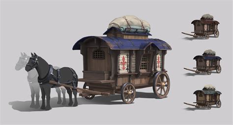artstation medieval carriage