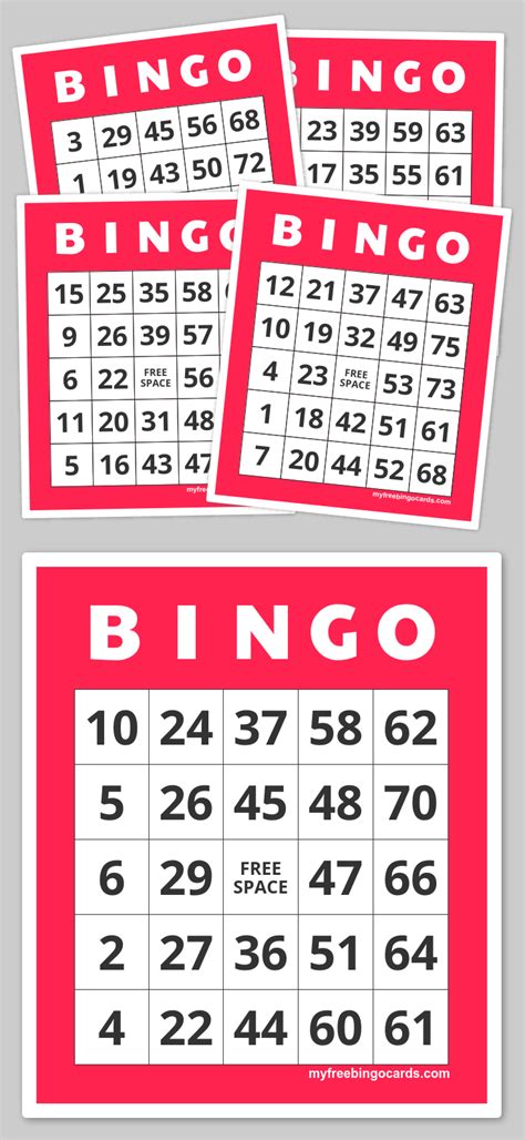 printable bingo cards      learn