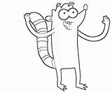 Rigby Coloring Pages Character Action Another sketch template