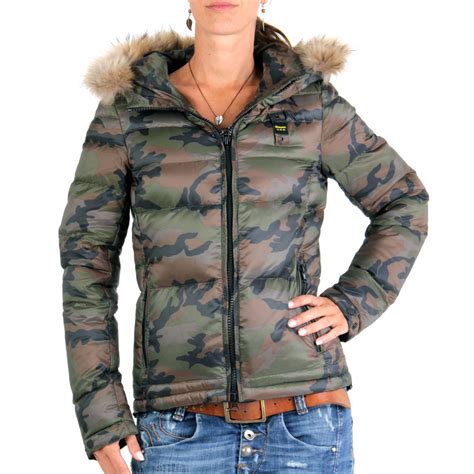 blauer usa damen winter daunenjacke army camouflage  ebay