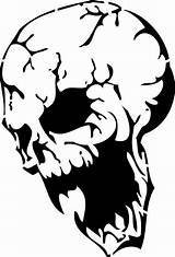 Skull Demonic Airbrush Skulls Reaper Grim Spooky Carvings Calaveras Skeleton Mycraftystencils Stencilease sketch template