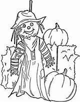 Coloring Scarecrow Pages Halloween Color Kids Printable Print Easy Scarecrows Halloween1 Girl Fall Horror Scary Children Thanksgiving Supercoloring Witches Sheets sketch template
