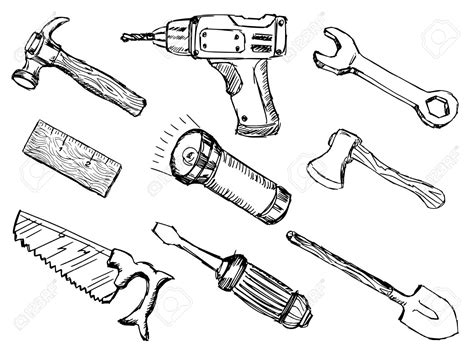 hand tools sketch  paintingvalleycom explore collection  hand
