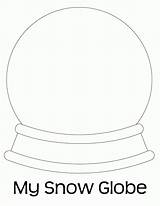 Globe Snowglobe Globes Coloringhome sketch template