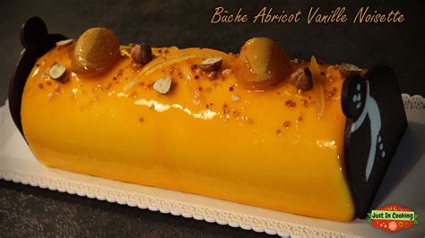 recette de buche de noel abricot vanille noisette