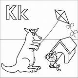 Kite Kangaroo Coloringpages4u Kennel sketch template