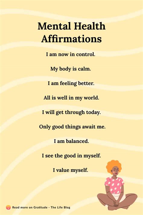 mental health affirmations  mental peace strength