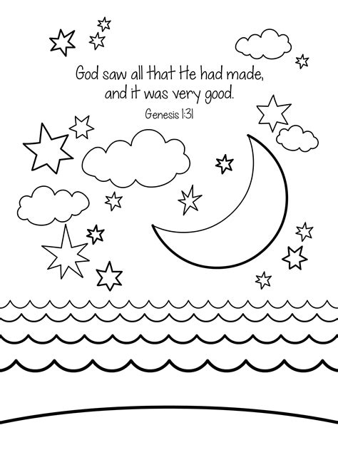 printable bible coloring pages  verses creation tiannatuweber