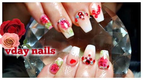 valentines day nails acrylic nails youtube