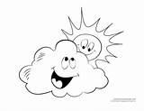 Coloring Cloudy Pages Cloud Kids Weather Clipart Sunny Clouds Drawing Printable Templates Windy Rain Rachel Sun Preschool Clip Color Freddy sketch template