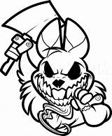 Rabbit Creepy Dragoart Clipartmag Bunnies sketch template