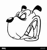 Dog Angry Cartoon Vector Alamy Simple sketch template