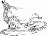 Wyvern Lineart Template Coloring Deviantart Pages sketch template