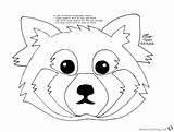 Red Panda Coloring Draw Pages Printable Kids sketch template