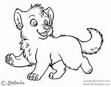 Coloring Pages Wolf Puppy Baby Cub Cute Anime Printable Wolves Pup Print Dog Puppies Lineart Kids Drawing Color Sheets Clipart sketch template
