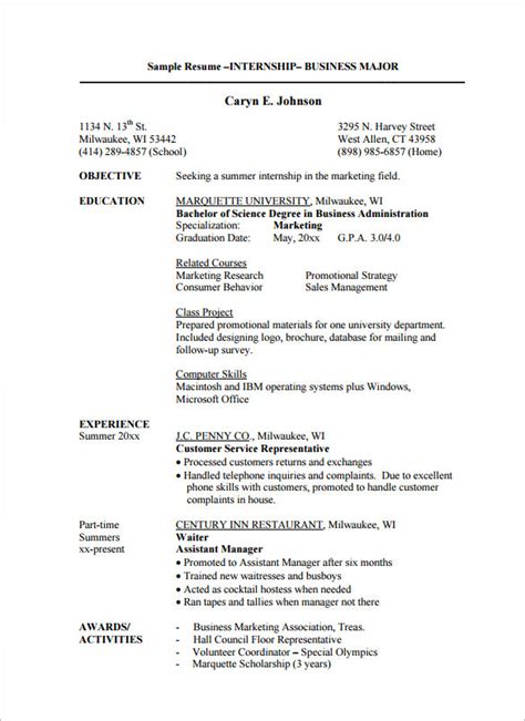 sample resume internship engineering suzndrya