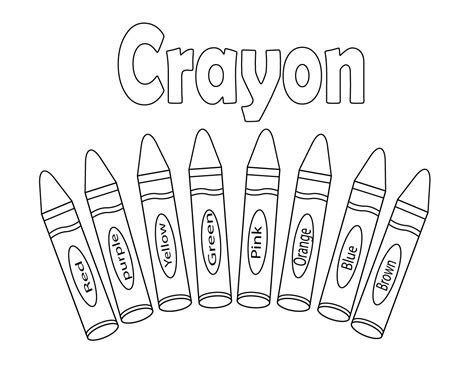 crayons coloring pages coloring home