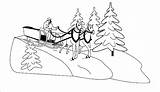 Coloring Christmas Horse Pages Sleigh Kidprintables Template Return Main sketch template