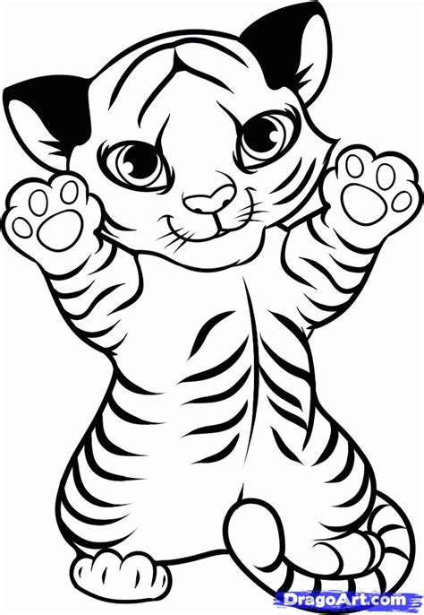 roar  delight  cute baby tiger coloring pages