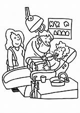 Dentist Coloring Pages Kids Dental Teeth Preschool Clipart Health Visiting Drawing Check Clip Color Care Mouth Keep Show Little Checking sketch template