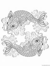 Koi Coy Coloring4free sketch template