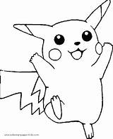 Pokemon Coloring Pikachu Pages sketch template