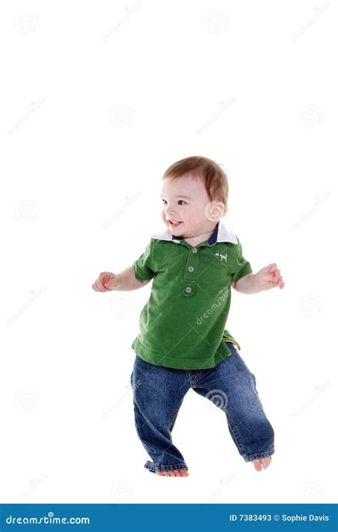 cute  boy dancing stock  image
