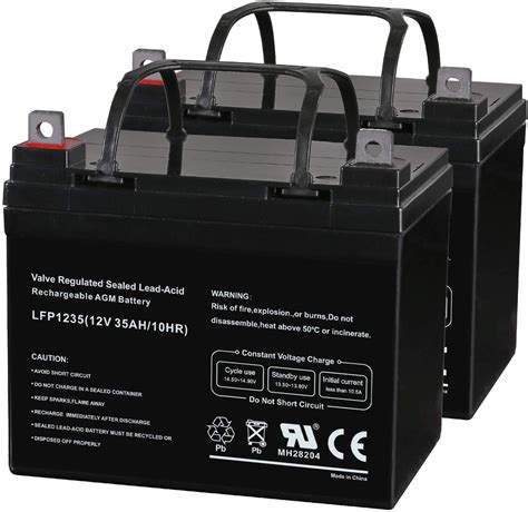 ah rechargeable sla deep cycle agm battery replaces  volt lfp ub  pack
