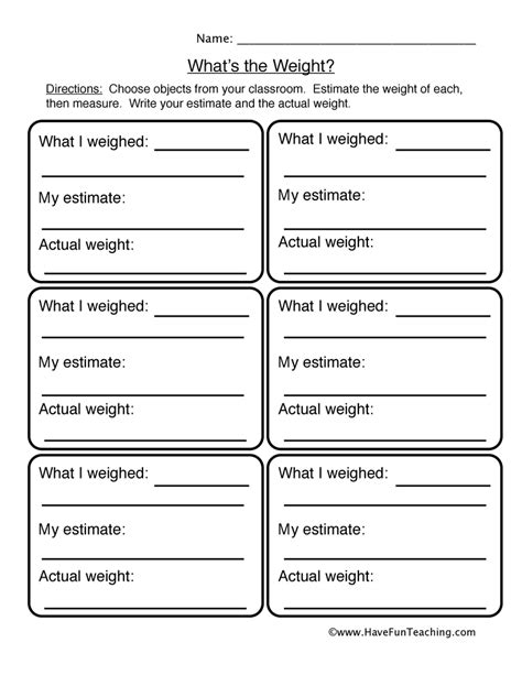 measurement worksheets  kids  fun teaching