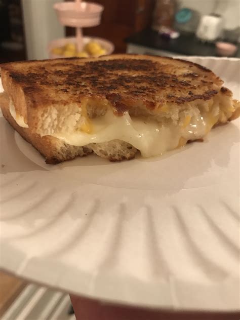 post provolone  shredded cheddar  sourdough    mother rgrilledcheese