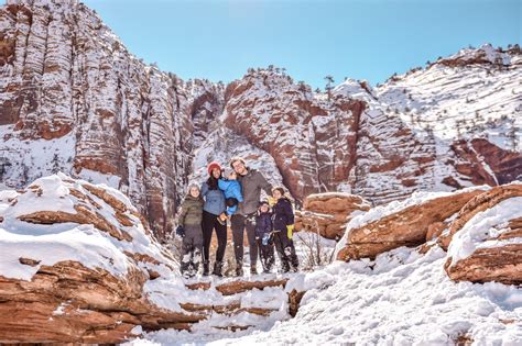 zion national park winter visit local passport family