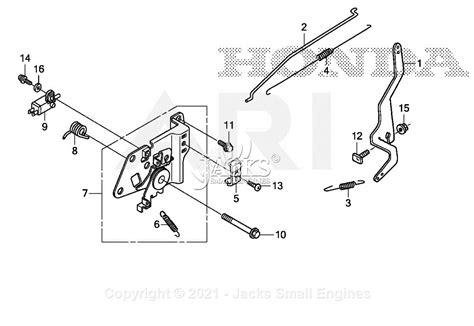 honda hrxk hyaa lawn mower usa vin mama  parts diagram  control hrxk