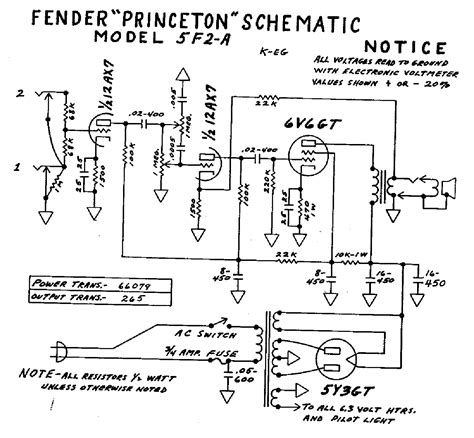 fender princeton schematic